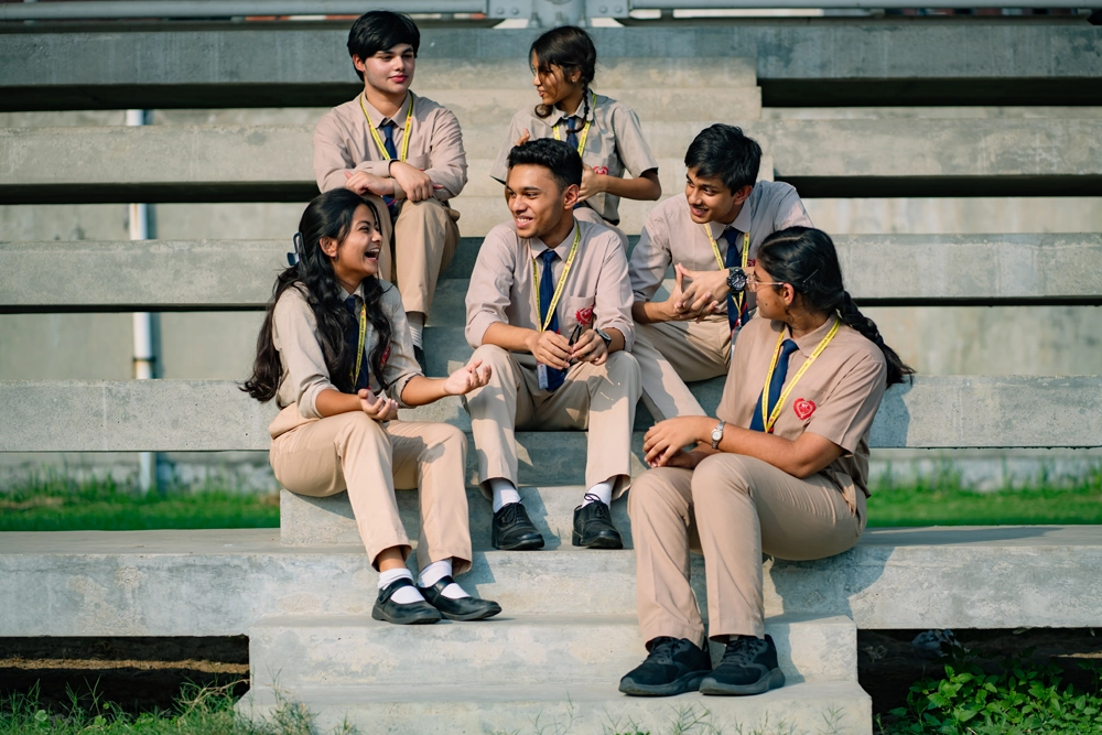 Students socializing