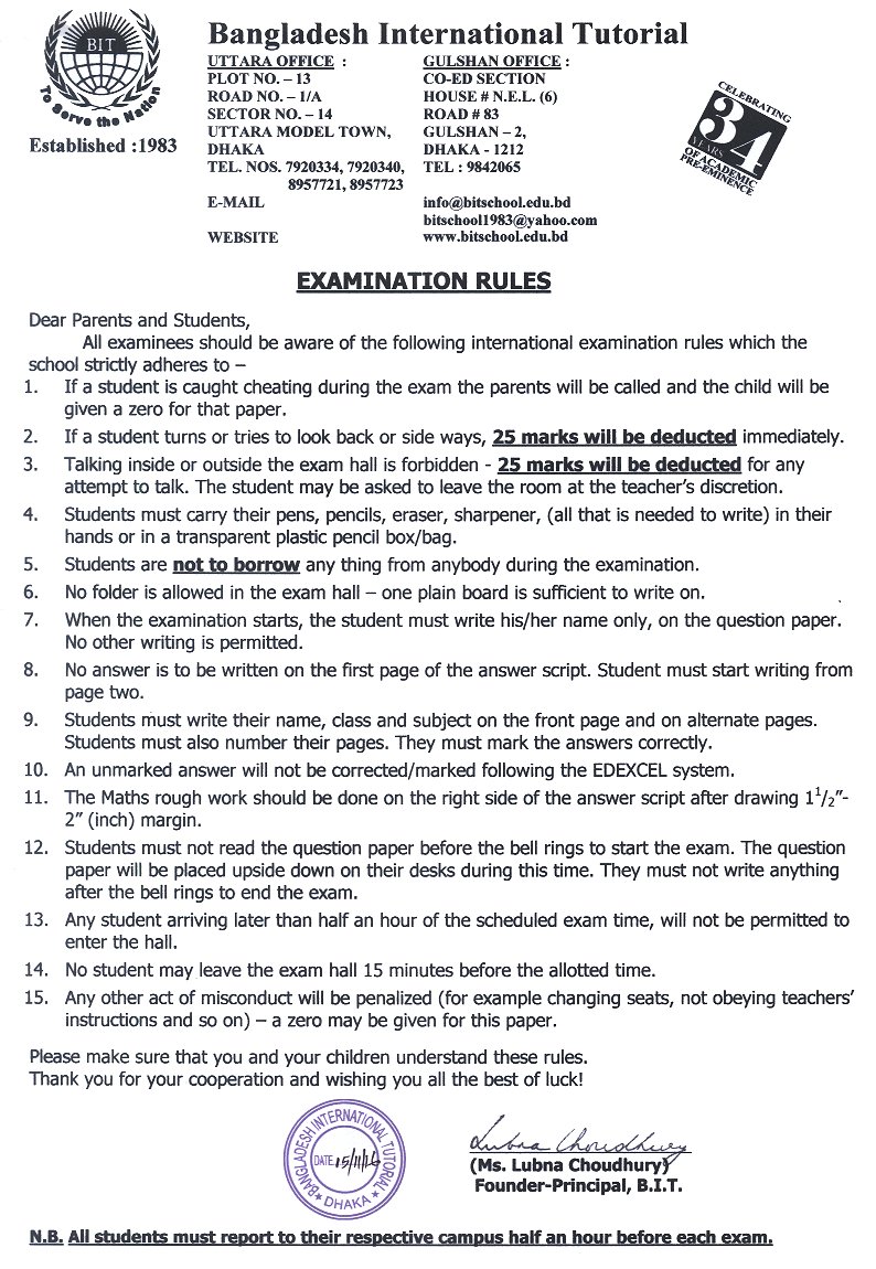 examination-rules